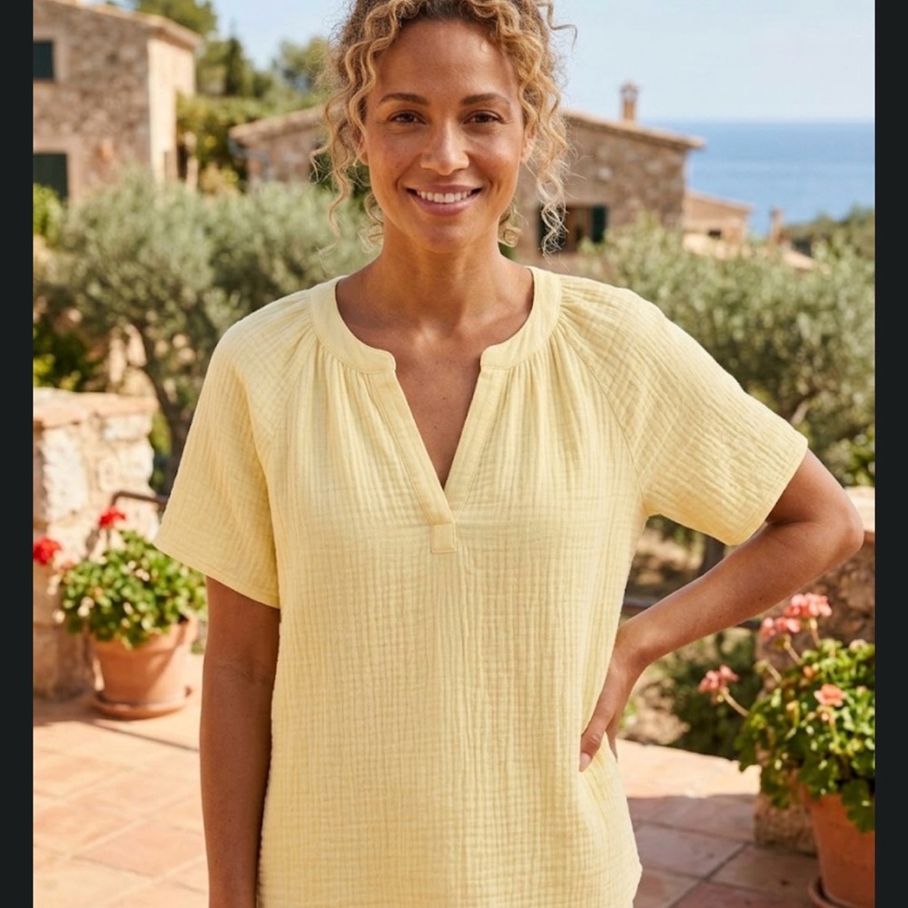beachlunchlounge Light Yellow Blouse - Picture 3 of 3